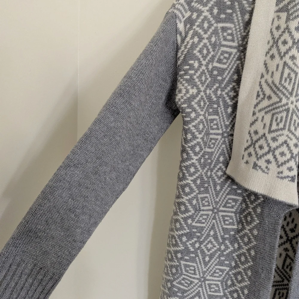 New Talbot's‎ Wool Cashmere Blend Open Front Nordic Cardigan Size M